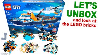 LEGO City 2023 Arctic Explorer Ship 60368 Unboxing & Brick Exploration