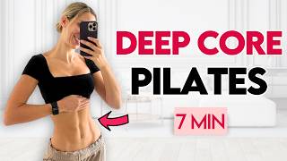 Sculpted Pilates Abs in 14 Days (Deep Core Activation) | 7 min Workout