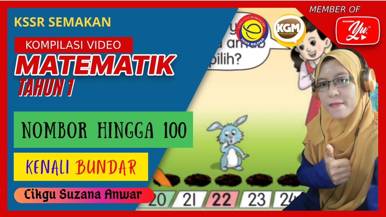 MATEMATIK | TAHUN 1 | NOMBOR HINGGA 100 | KENALI BUNDAR - YouTube