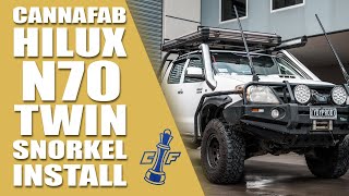 N70 TOYOTA HILUX CANNAFAB TWIN SNORKEL || Installation video follow along