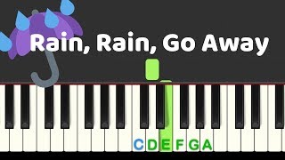 Rain Rain Go Away: easy piano tutorial with free sheet music