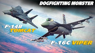 The Best New Dogfighter? F-16C Viper Vs F-14B Tomcat Dogfight | Digital Combat Simulator | DCS |