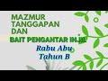 Mazmur Tanggapan PS 812 & Bait Pengantar Injil 965 | Rabu Abu|Tahun B