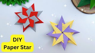 DIY PAPER STAR/ Paper Craft /Origami Star DIY / Star Craft / Star Making For Christmas Decoration