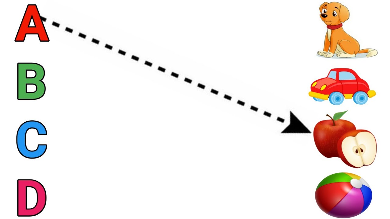 Lkg Ukg Class English Worksheet Matching The Letters With Pictures