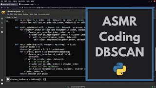 ASMR Coding: DBSCAN clustering algorithm with Python | keyboard typing | soft-spoken