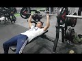 60kg 132lbs bench press for 10 reps