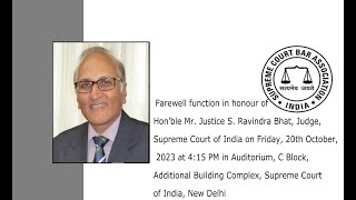 Farewell function in honour of Hon’ble Mr. Justice S. Ravindra Bhat, Judge, Supreme Court of India