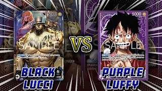 One Piece Card Game MADCAP Black Lucci vs Purple Luffy [OP09]