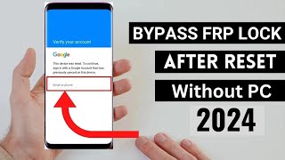 How To Bypass Google Verification After Factory Reset Without Pc|How To Bypass Frp Lock [2024]