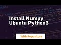 install numpy ubuntu python3