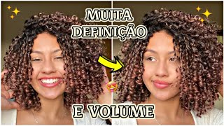 MINHA FINALIZAÇÃO ATUALIZADA 2023| muita definição e volume para cabelo cacheado - Giovanna Novais