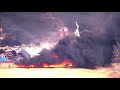 video fire erupts after oklahoma rig explosion