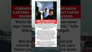 Gibran Rakabuming Gelar Razia Ganteng, Bawa Barber Buat Cukur Rambut Siswa yang Panjang#shortvideo