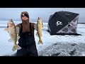 Early Ice Fishing on Red Lake! Catch N' Cook