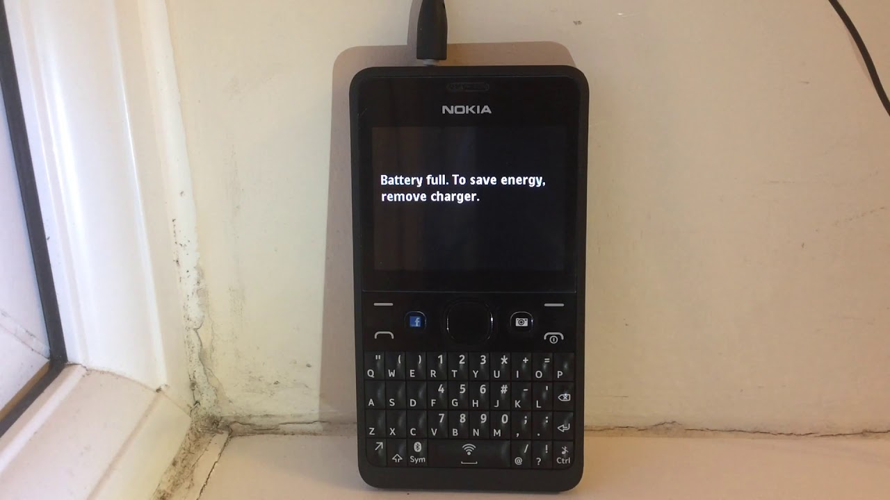 Nokia Asha 210 - Battery Fully Charged - YouTube