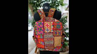 Banjara embroidery patch work backpackSize 15*16inchPrice 1255₹