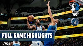Kyrie Irving (35 points) Highlights vs. Minnesota Timberwolves | 1/7/24