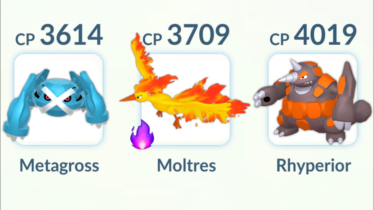 Using (Metagross, Shadow Moltres, Rhyperior) Team In Pokemon GO. - YouTube