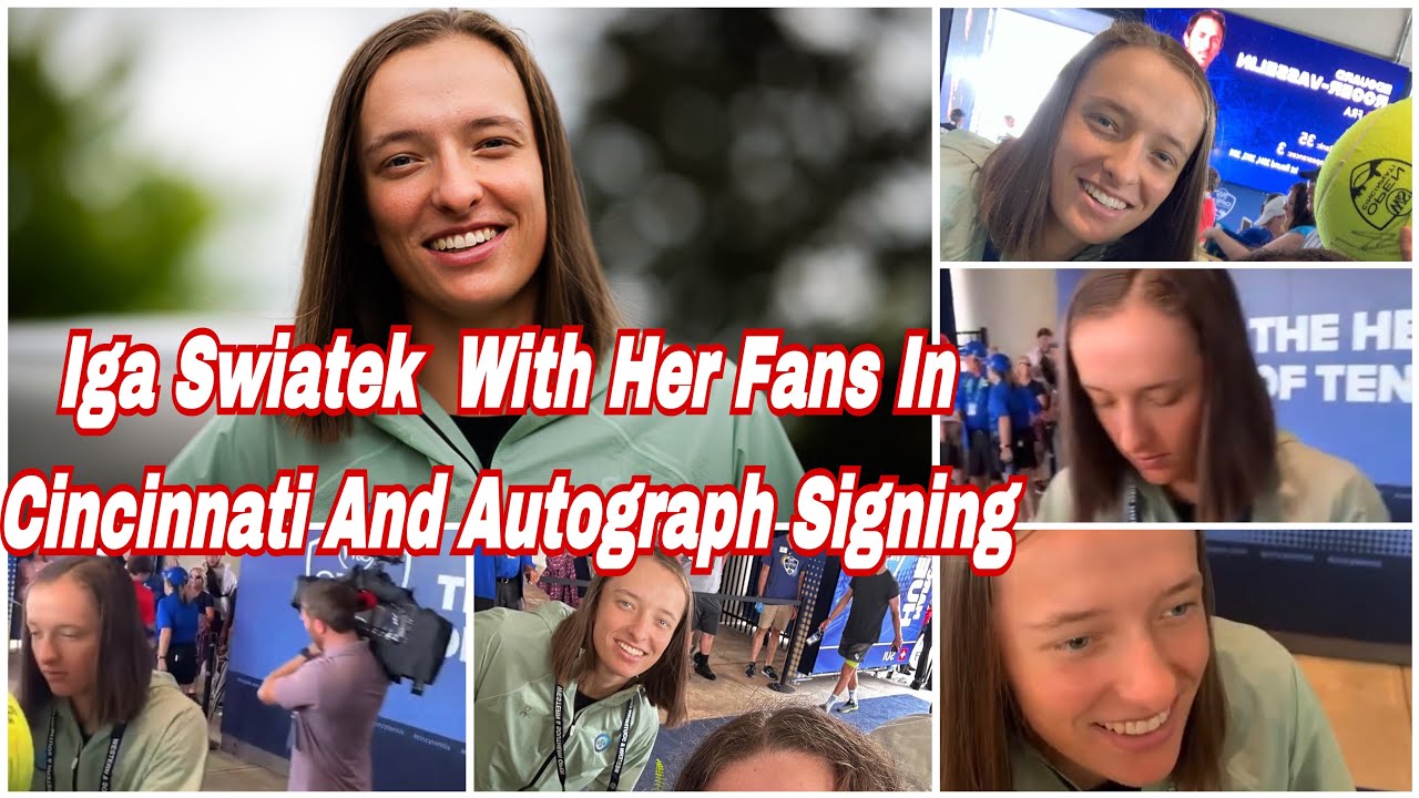 IGA SWIATEK WITH HER FANS IN CINCINNATI AND AUTOGRAPH SIGNING - YouTube