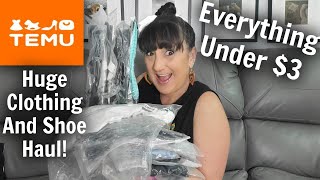 Huge TEMU Clothing And Shoe Haul | Everything Under $3 Each | Crazy Deals