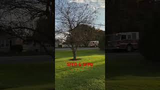 Seneca Falls Fire 1451, 1401, 1464, 1461 and SFPD responding a tractor on fire.