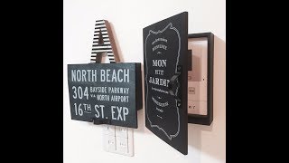 【DIY】100均の「ウッドサインボード」のおしゃれなインテリア雑貨アイデア♡～Stylish Interior idea of Wood sign board.