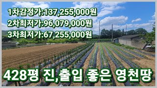 [낙찰]영천시 임고면 우항리 428평 3차유찰시 6천만원대 영천주말텃밭으로 안성맞춤인 영천땅 보러오이소