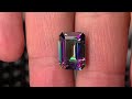 loose genuine mystic green topaz gems in emerald cut in grade aaa at africagems