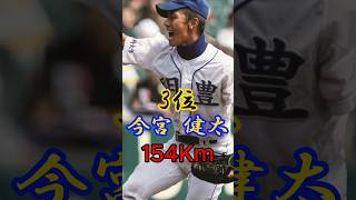 高校野球甲子園球速ランキング！ #高校野球 #野球 #大谷翔平