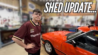 SHED UPDATE! - XE Falcon is now manual! And Drag Ute is Tubbed!