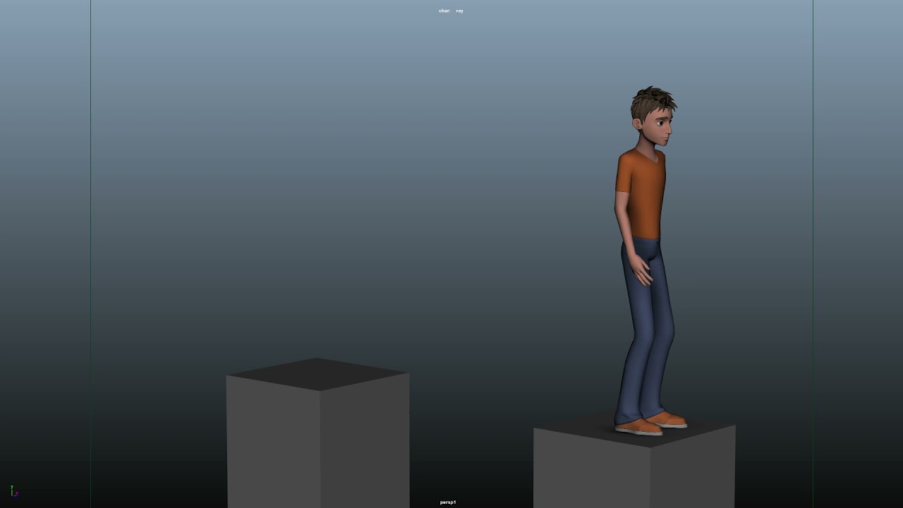 3d Jump Animation Animated In Maya Youtube