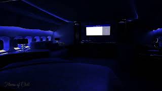 DARK Air Force One Airplane Brown Noise Ambience | Flight Map | Sleeping, Reading, Studying | Zen