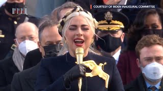 Lady Gaga sings National Anthem at Biden Inauguration