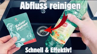 SO EINFACH den Abfluss reinigen mit Natron und Essig! Abfluss frei bekommen - Rohrverstopfung lösen