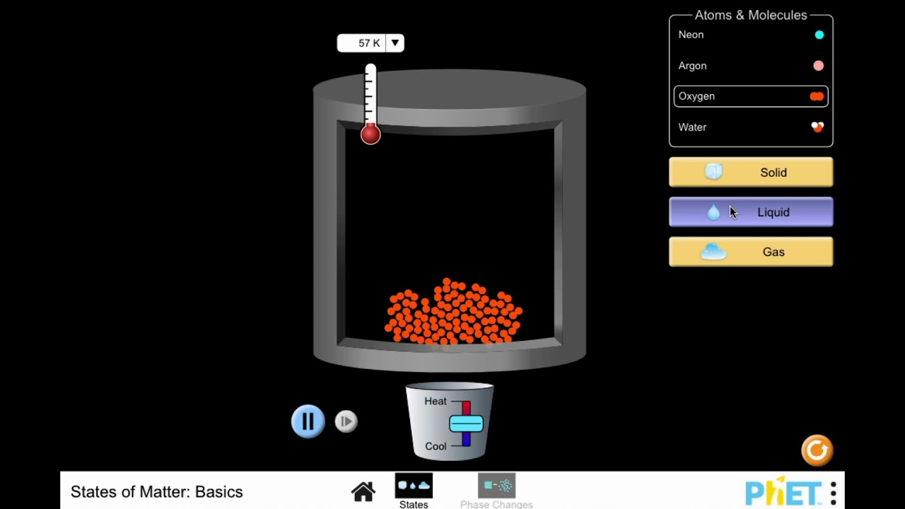 States Of Matter PhET Simulation - YouTube