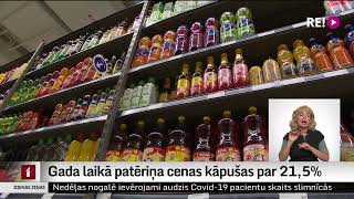 Gada laikā patēriņa cenas kāpušas par 21,5%