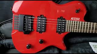 kiesel headless made in usa red ferarri@vip-guitar