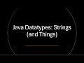 Strings in Java