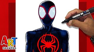 How to Draw MILES MORALES Across The SPIDER VERSE