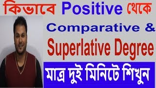 Basic English Grammar -  Positive Comparative \u0026 Superlative Degrees [JSC SSC HSC English Grammar]