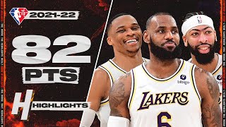 Lakers' BIG 3 Combine for 82 POINTS Full Highlights vs Pistons 🔥