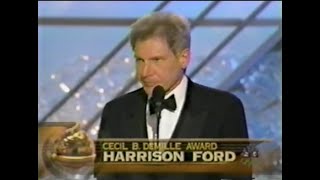 Harrison Ford at the 2002 Golden Globes - Cecil B. Demil Award