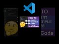 How To Indent Multiple Lines VSCode #vscode #visualstudiocode #coding #programming #webdevelopment