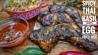 SPICY THAI BASIL CHICKEN AND EGG FRIED RICE