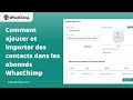 How to import contacts in bulk into WhatChimp using a CSV file? | WhatChimp Basics