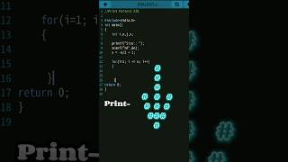 Print Pattern in C | c programming |28| #pattern #coding #problem #c #Aero
