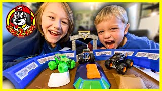 NEW 2022 Monster Jam Toy Trucks (SERIES 22) - Unboxing, DIY Arena Freestyle Show & Downhill Racing