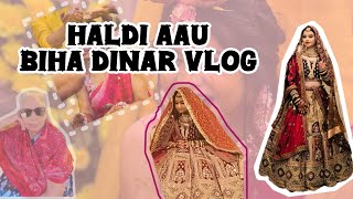 || Haldi Rasam | Mor Bridal look | Wedding Vlog Part-1 | Sambalpuri Bihaghar series ||