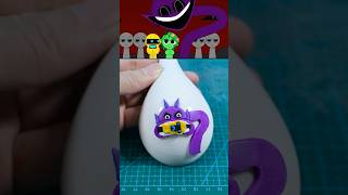 Reverse Play ⬅️ I made a Durple x Simon monster from Incredibox Sprunki with clay #sprunki #shorts